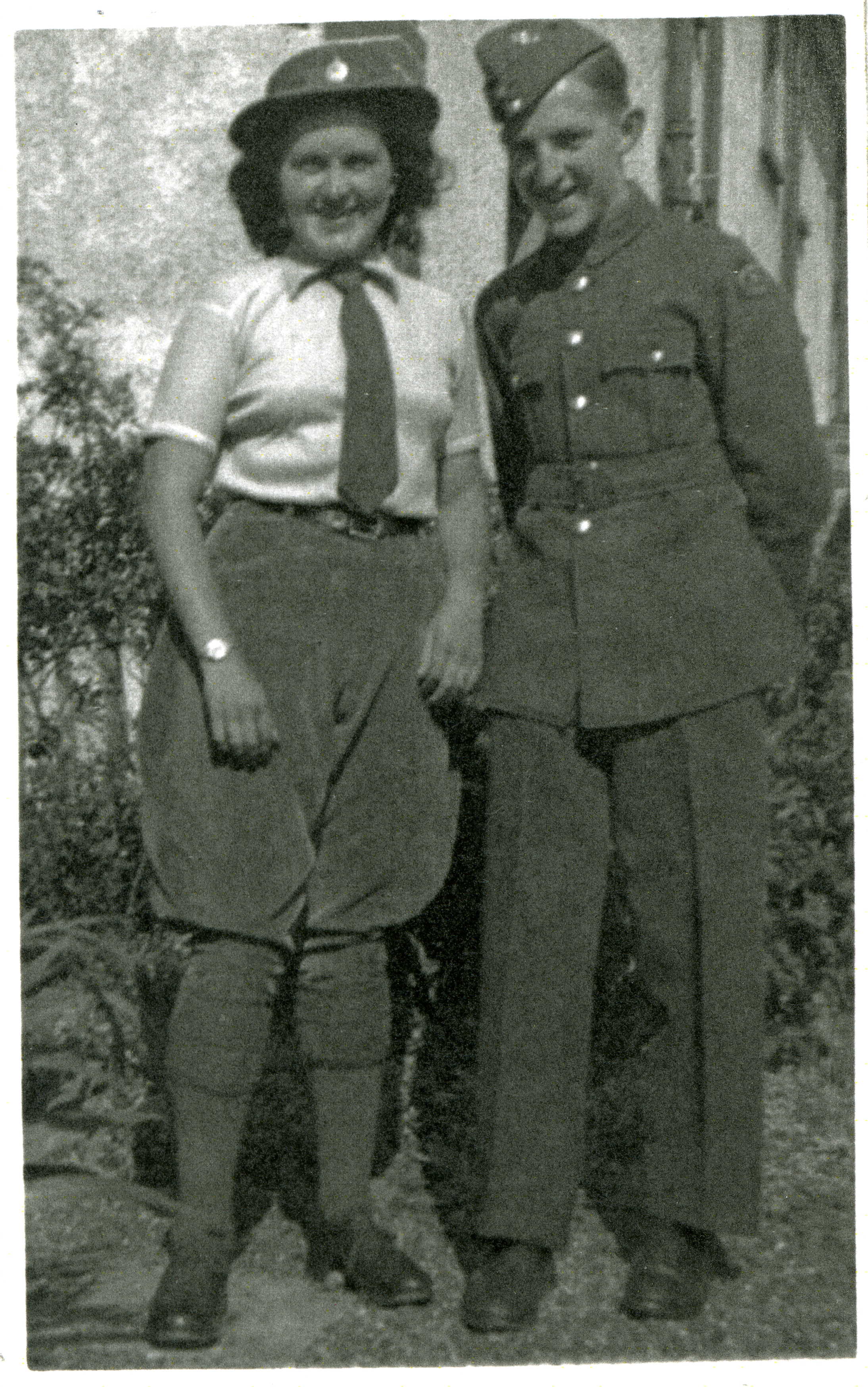 Land Girl who worked in the Bass Rock farm dairy and her ATC brother from N. Berwick.jpg